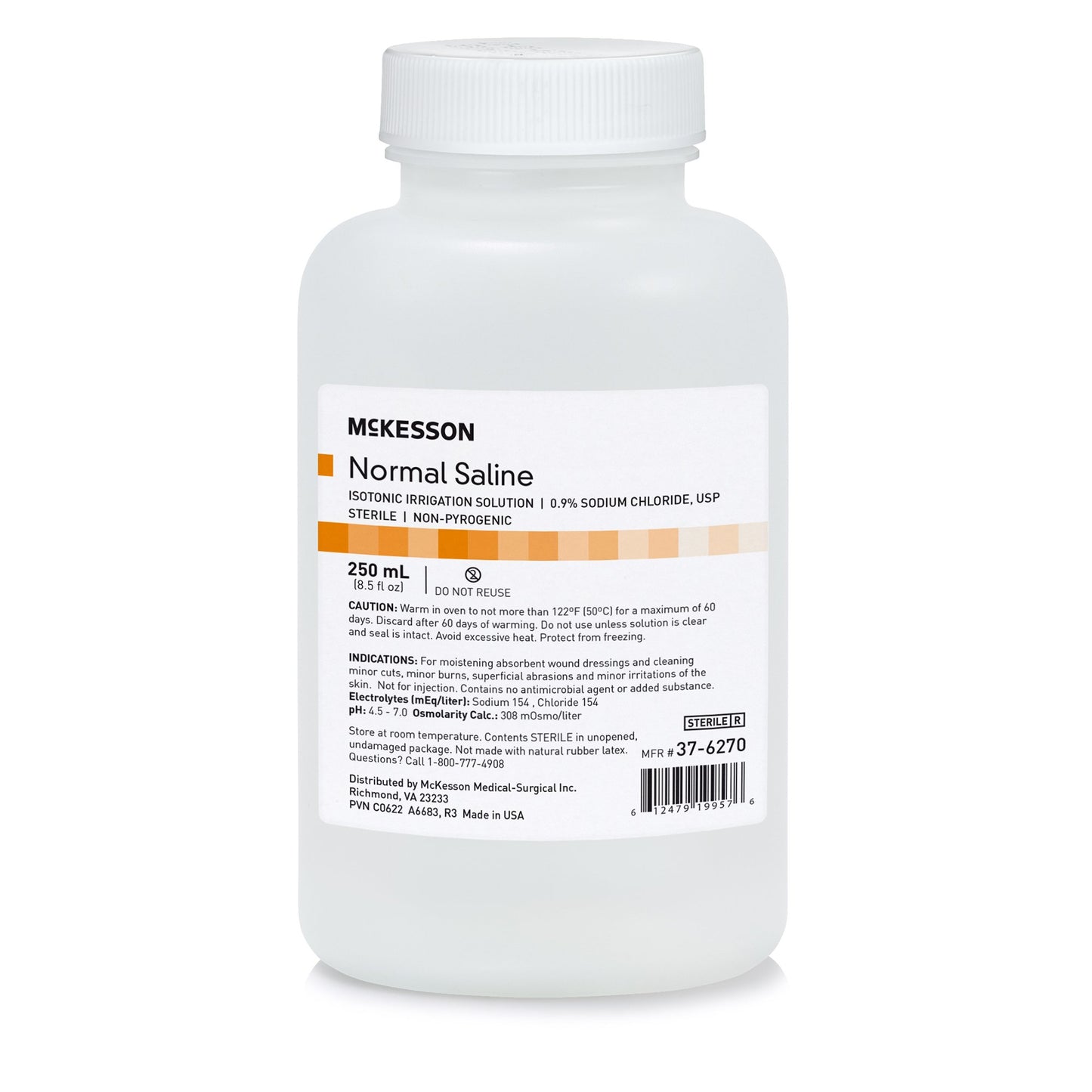 Irrigation Solution - 0.9% Sodium Chloride Not for Injection Bottle, Screw Top 250 mL